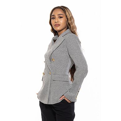 Women's ALEXIA ADMOR Farrah Tweed Classic Double Breasted Jacket