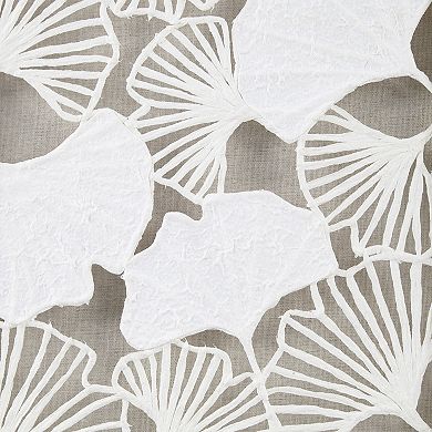 Martha Stewart Lillian Framed Rice Paper Shadow Box Gingko Leaf Wall Decor Art