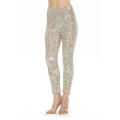 Women's ALEXIA ADMOR Daena High Waist Stretch Sequin Leggings