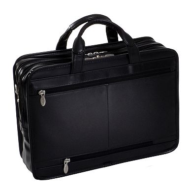 McKlein Hubbard 15-inch Leather Double Compartment Laptop Briefcase