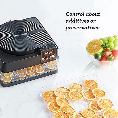 Elite Cuisine Digital Food Dehydrator with 5 BPA Free Trays, Top Mounted Fan