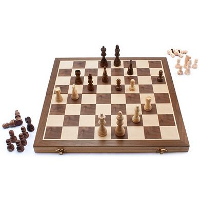 15"x15" Folding Chess Board Game Set with Chess Pieces