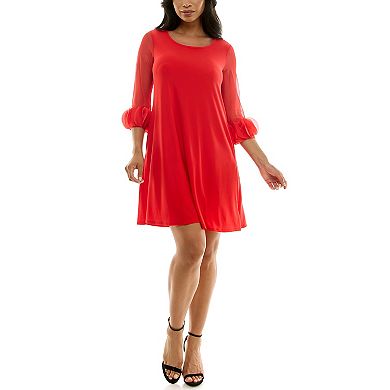 Women's Nina Leonard Trapeze Dress with Pockets