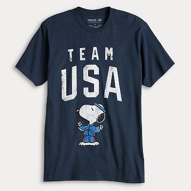 Men's Peanuts Snoopy Team USA Olympics Graphic Tee