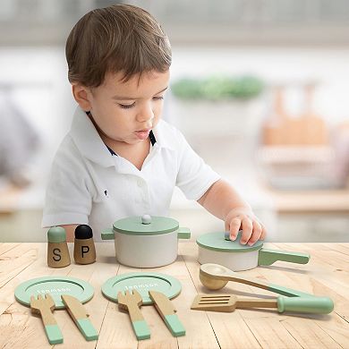 Teamson Kids Wood Pretend Play Cookware Playset