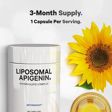 Liposomal Apigenin Supplement, 3-month Supply, Flavonoid Chamomile Extract, Phospholipids, 90 Count