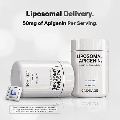 Liposomal Apigenin Supplement, 3-month Supply, Flavonoid Chamomile Extract, Phospholipids, 90 Count