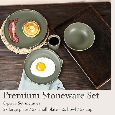 8 Piece Stoneware Breakfast Set