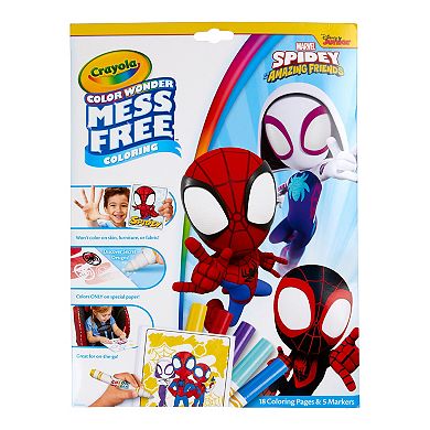 Crayola Color Wonder Spidey & Friends Markers & Coloring Book Set