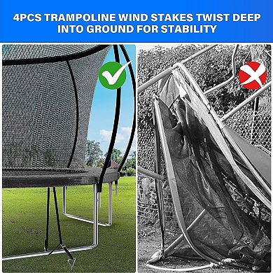 F.c Design Simple Deluxe Recreational Trampoline With Enclosure Net 12ft - Outdoor Trampoline