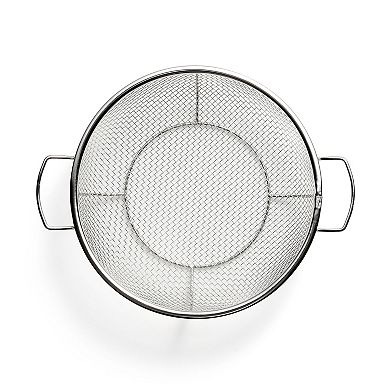 OUTSET Stainless Steel Round Shallow Grill Basket