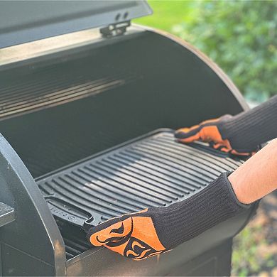 OUTSET Orange Flames Grill Glove - L/XL