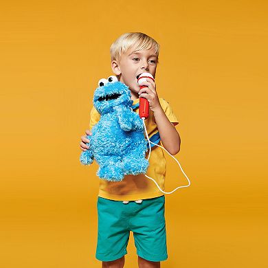 Singing Machine Sesame Street Cookie Monster Plush Karaoke Crew Backpack with Built-In Working Microphone