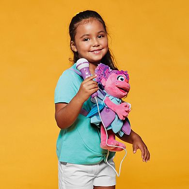 Singing Machine Sesame Street Abby Cadabby Plush Karaoke Crew Backpack with Built-In Working Microphone