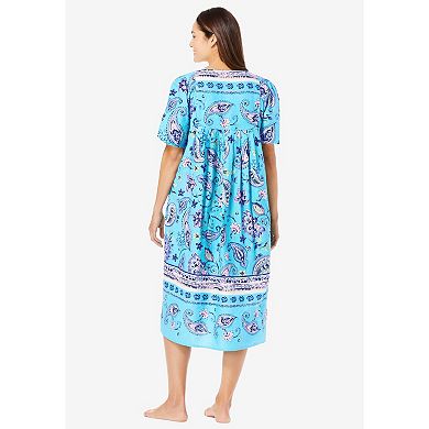 Only Necessities Women's Plus Size Mixed Print Short Lounger