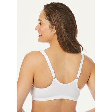 Comfort Choice Women's Plus Size Front Hook Wireless Breathe Bra