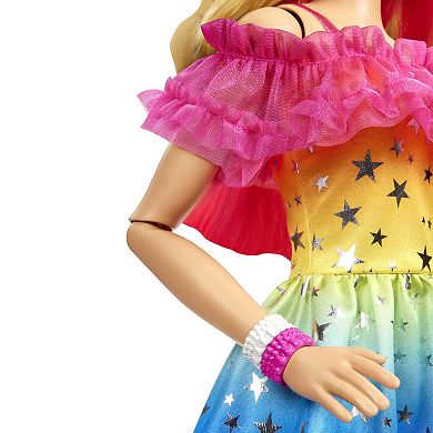 Barbie Large 28-in. Barbie Doll - Blond Hair and Rainbow Dress