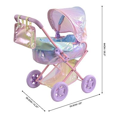 Olivia's Little World Magical Shimmer 2-in-1 Doll Stroller