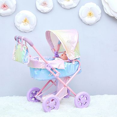 Olivia's Little World Magical Shimmer 2-in-1 Doll Stroller