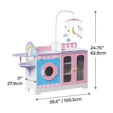 Olivia's Little World Wooden Baby Doll Changing Station