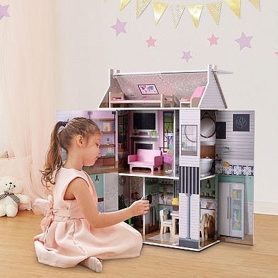 Olivia's Little World 3-Story Wooden Doll House