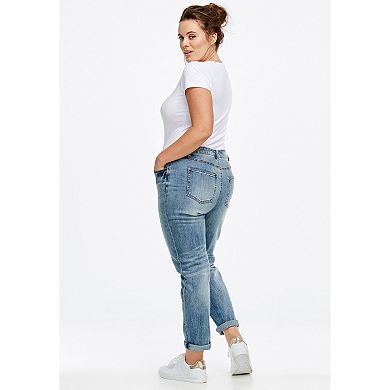 Ellos Women's Plus Size Boyfriend Jeans