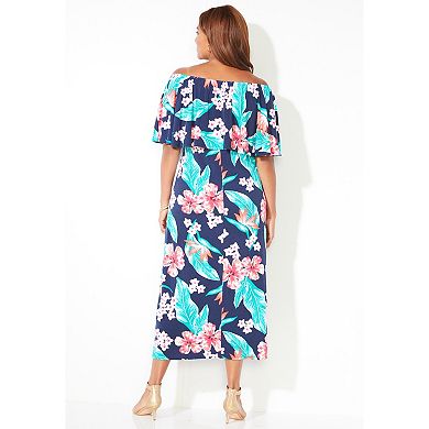 Catherines Women's Plus Size Meadow Crest Maxi Dress