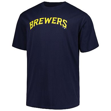 Men's Profile Jackson Chourio Navy Milwaukee Brewers Big & Tall Name & Number T-Shirt