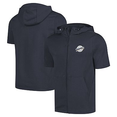Men's Levelwear Navy San Diego Padres Recruit Short Sleeve Full-Zip Hoodie
