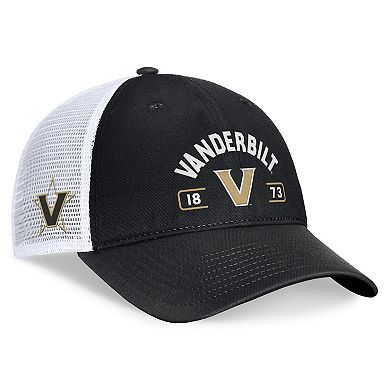 Men's Top of the World Black/White Vanderbilt Commodores Free Kick Trucker Adjustable Hat