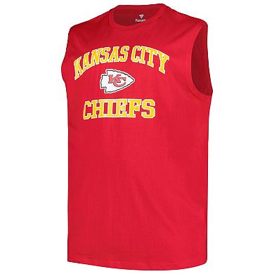 Men's Fanatics Branded Patrick Mahomes Red Kansas City Chiefs Big & Tall Muscle Tank Top