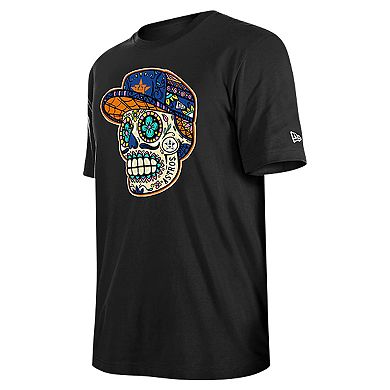 Men's New Era Black Houston Astros Sugar Skulls T-Shirt