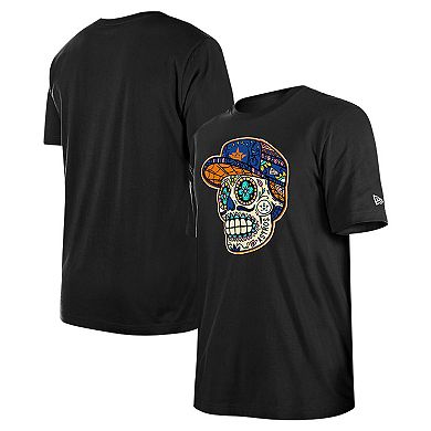 Men's New Era Black Houston Astros Sugar Skulls T-Shirt