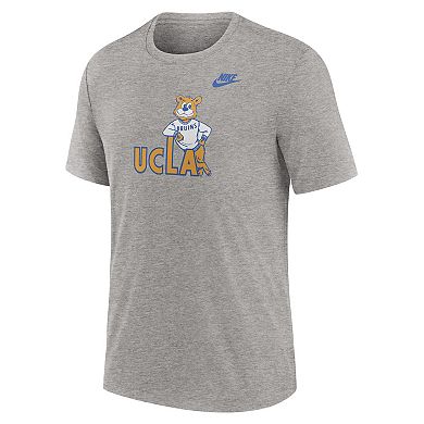 Men's Nike Heather Gray UCLA Bruins Blitz Evergreen Legacy Primary Tri-Blend T-Shirt
