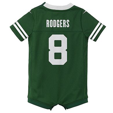 Newborn & Infant Nike Aaron Rodgers Legacy Green New York Jets Game Romper Jersey