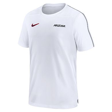 Men's Nike White Arizona Wildcats 2024 Sideline Coach Performance Top