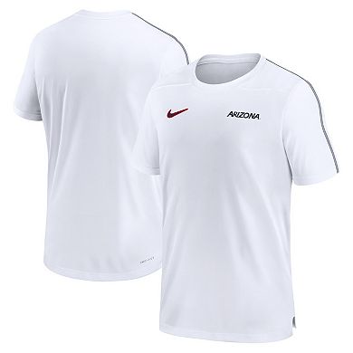 Men's Nike White Arizona Wildcats 2024 Sideline Coach Performance Top