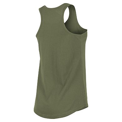 Women's New Era Olive Atlanta Braves Armed Forces Day Tank Top