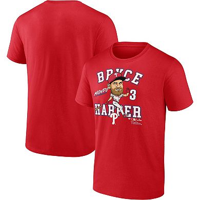 Men's Fanatics Bryce Harper Red Philadelphia Phillies Hometown Caricature T-Shirt