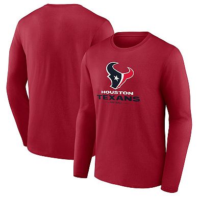 Men's Fanatics  Red Houston Texans Team Lock-Up Long Sleeve T-Shirt