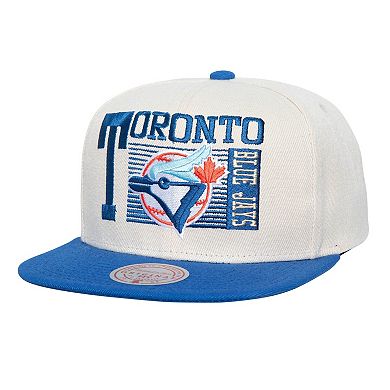 Men's Mitchell & Ness Cream Toronto Blue Jays Cooperstown Collection Speed Zone Snapback Hat