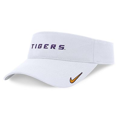 Unisex Nike White LSU Tigers 2024 Sideline Fit Ace Visor