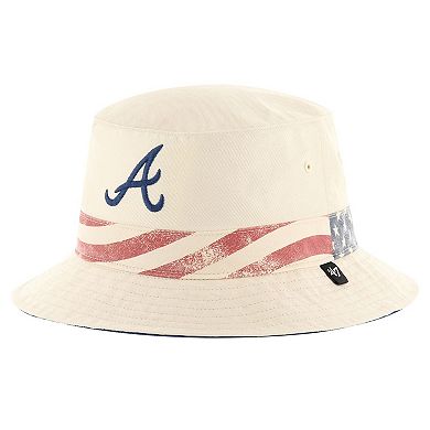 Men's '47 Khaki Atlanta Braves Glory Daze Bucket Hat
