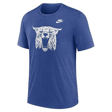 Men's Nike Heather Royal Kentucky Wildcats Blitz Evergreen Legacy Primary Tri-Blend T-Shirt