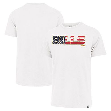 Men's '47 White Buffalo Bills Flag Script Franklin T-Shirt