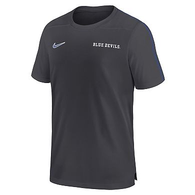 Men's Nike Anthracite Duke Blue Devils 2024 Sideline Coach Performance Top