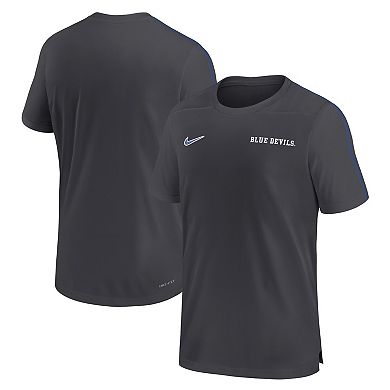 Men's Nike Anthracite Duke Blue Devils 2024 Sideline Coach Performance Top