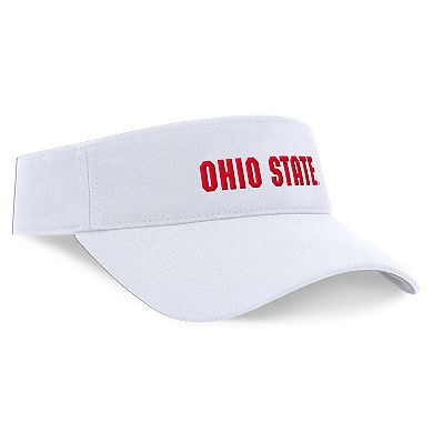 Unisex Nike White Ohio State Buckeyes 2024 Sideline Fit Ace Visor