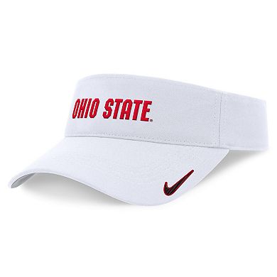 Unisex Nike White Ohio State Buckeyes 2024 Sideline Fit Ace Visor