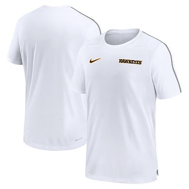 Men's Nike White Iowa Hawkeyes 2024 Sideline Coach Performance Top